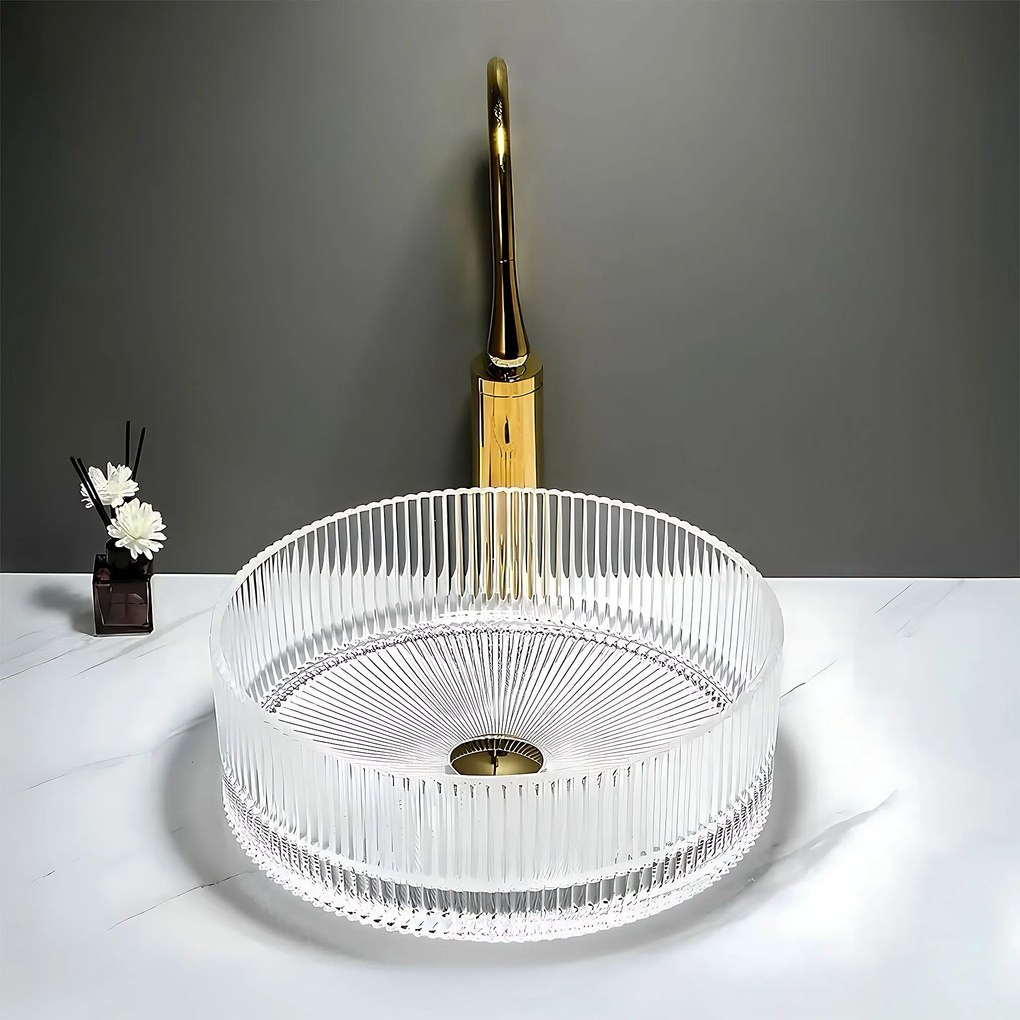 Lavabo da appoggio Rea Ingrid 35 Transparent