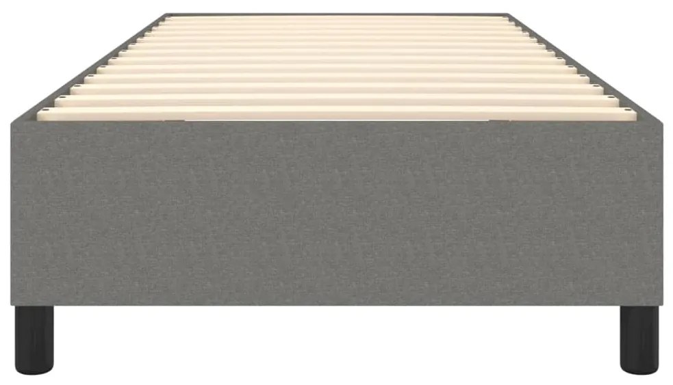 Giroletto a molle grigio scuro 90x200 cm in tessuto