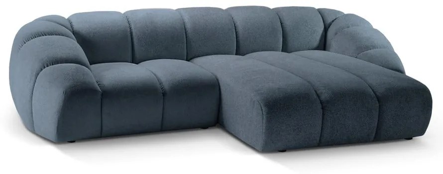 Divano angolare blu (con penisola a destra) Diana – Micadoni