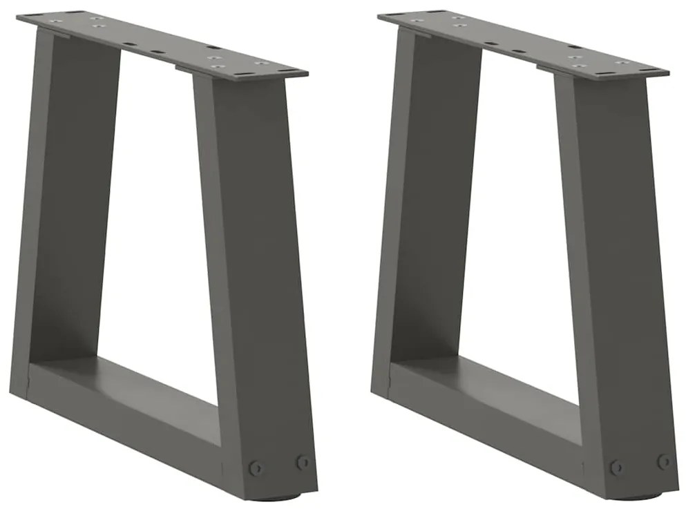 Gambe Tavolo Pranzo A V 2 Pz Antracite 30x(30-31,3)cm Acciaio /