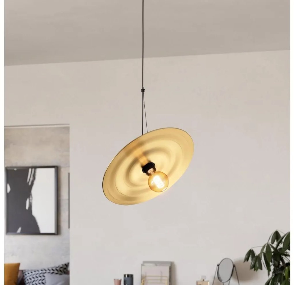 Eglo 44029 - Lampadario a sospensione con filo LINTMILL 1xE27/40W/230V oro