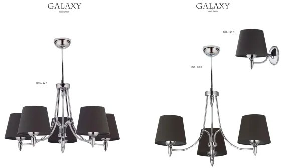 Jupiter 1256 - GX K - Applique GALAXY 1xE27/60W/230V