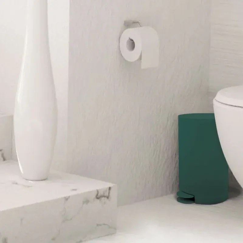Pattumiera bagno 3 Lt verde scuro con apertura a pedale Orbix