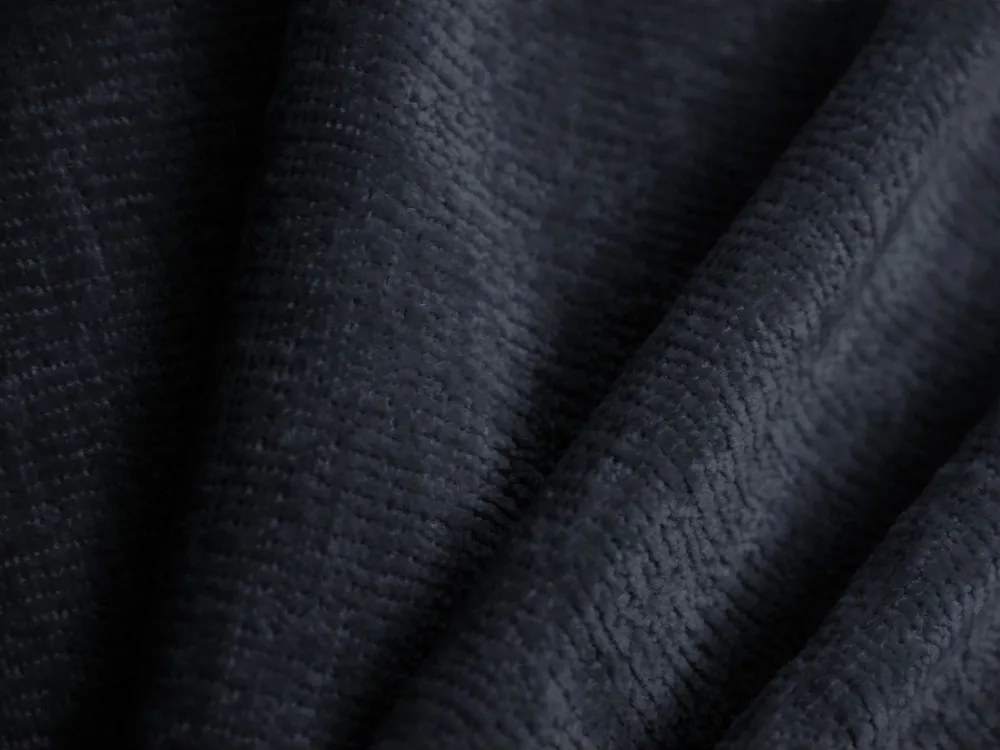 Letto singolo imbottito blu scuro con contenitore con rete inclusa 90x200 cm Kaelle – Micadoni