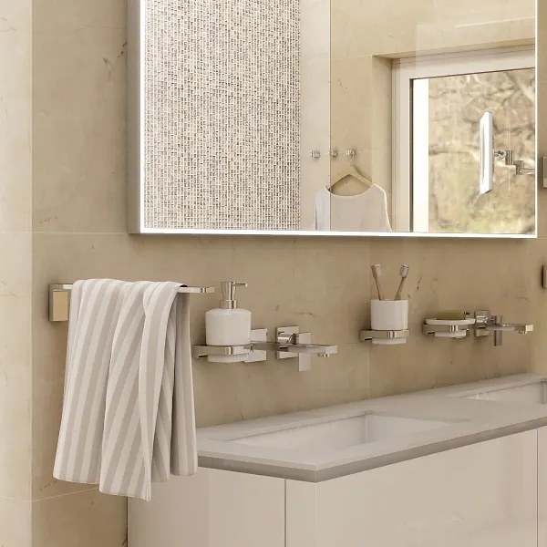 NIMCO MA set-31K-26 - Distributore di sapone, portaspazzolino e gancio a muro MAYA