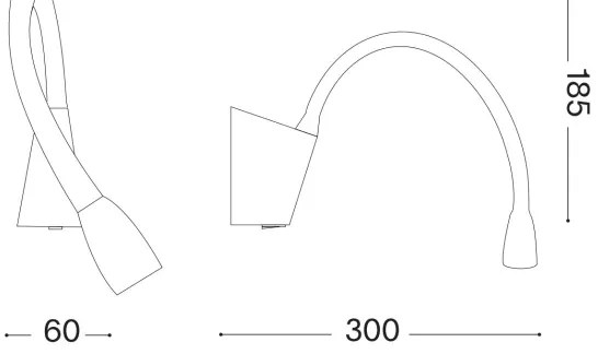 Ideal Lux - LED Flessibile piccola lampada GOOSE LED/3W/230V CRI 90 bianco