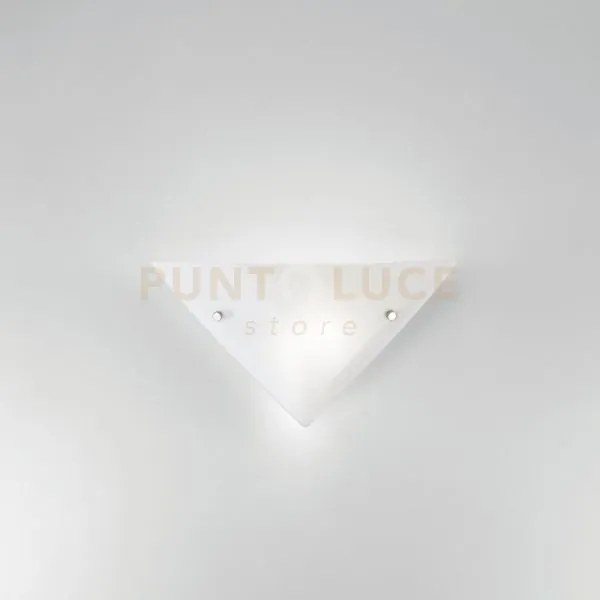 Applique a parete osiride bianca 1 luce attacco e27 30x30cm in vetr...