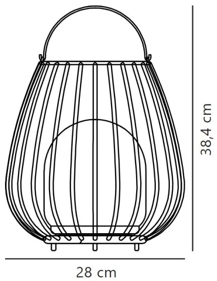 Nordlux - Lampada portatile da esterno dimmerabile JIM TO-GO LED/3W/3,7V IP54