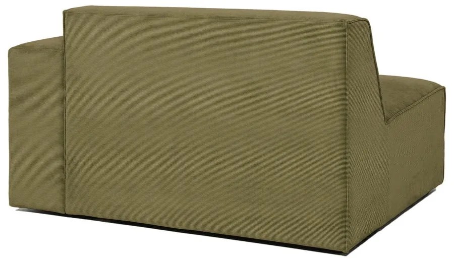 Modulo divano in velluto a coste verde (angolo destro) Sting - Scandic