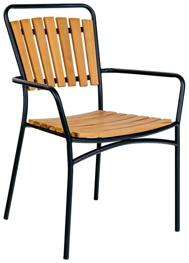 Sedie da esterno in set di colore naturale in legno massiccio/in metallo 2 pz Cleveland – House Nordic