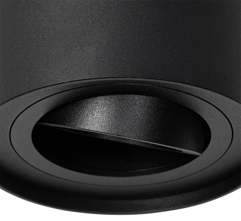 Faretto da soffitto moderno nero orientabile e inclinabile - Rondoo up