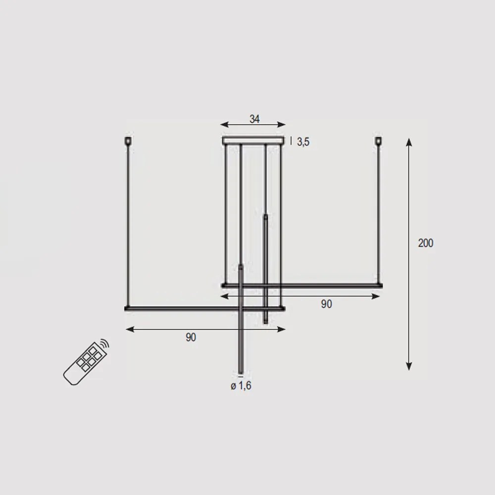 Sospensione Contemporanea Nood Metallo Nero Led 60W