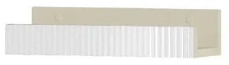 Mensola per bagno Niwa L 40 cm laccato opaco sabbia con vetro bianco