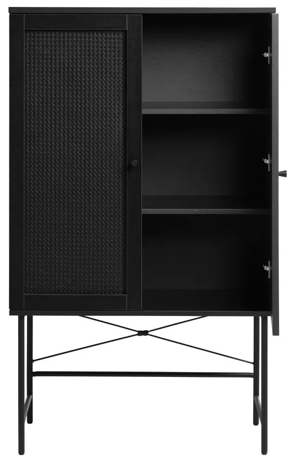 Mobile nero in rovere 80x135 cm Pensacola - Unique Furniture