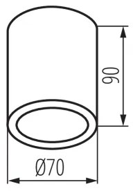 Kanlux 33360 - Luce Spot da esterno AQILO 1xGU10/7W/230V IP65 bianco