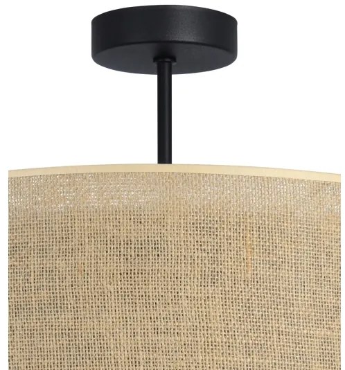 Plafoniera SARTA 1xE27/60W/230V nero/juta