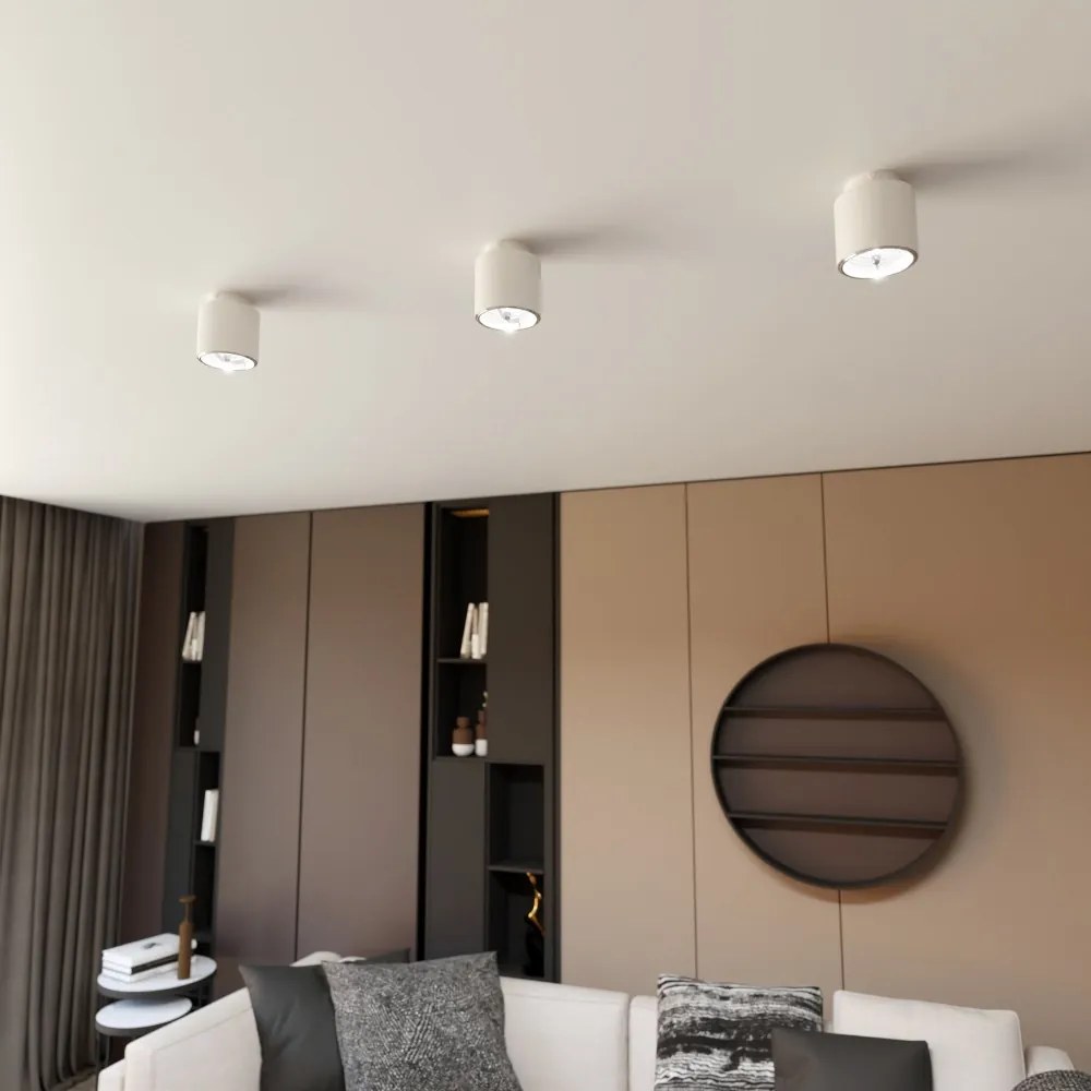 Lampada da Soffitto in Acciaio AR111 NANO 1 Bianco Colore del corpo Bianco