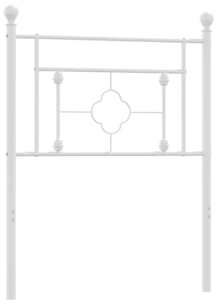 Testiera in Metallo Bianco 80 cm