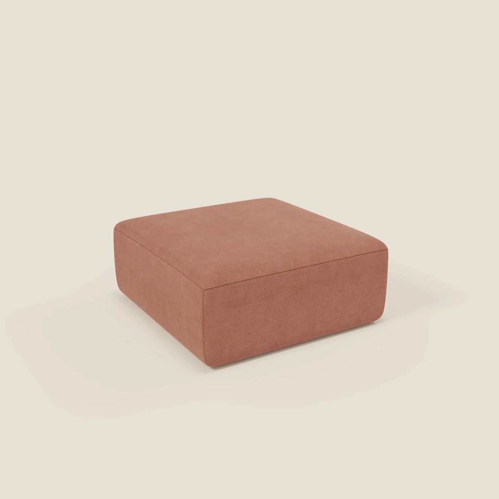 BonBon pouf divano modulare in 2 dimensioni in tessuto smacchiabile T23 pesca