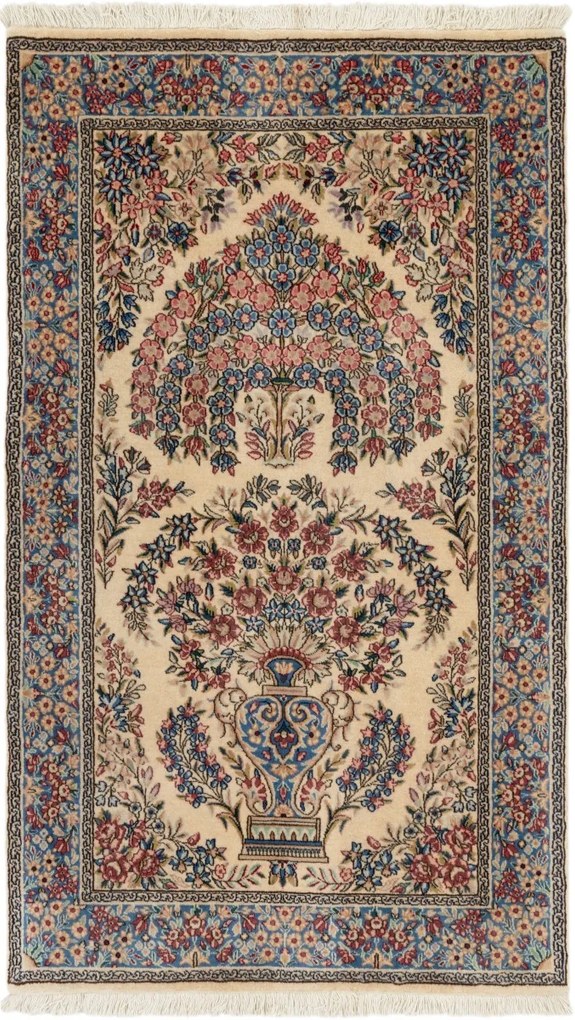 Kerman Tappeto 90 x 150 (Iran) Annodato A Mano
