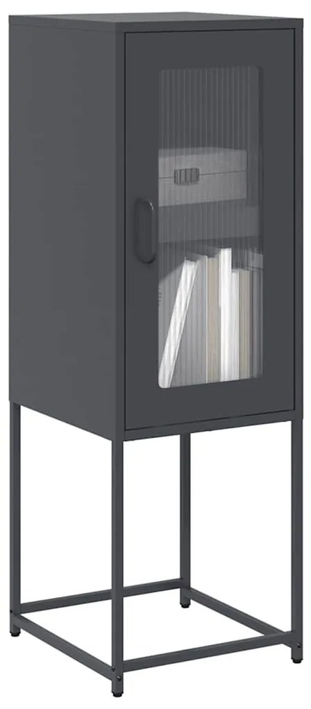 Credenza Antracite 36x39x107 Cm İn Acciaio Laminato A Freddo /