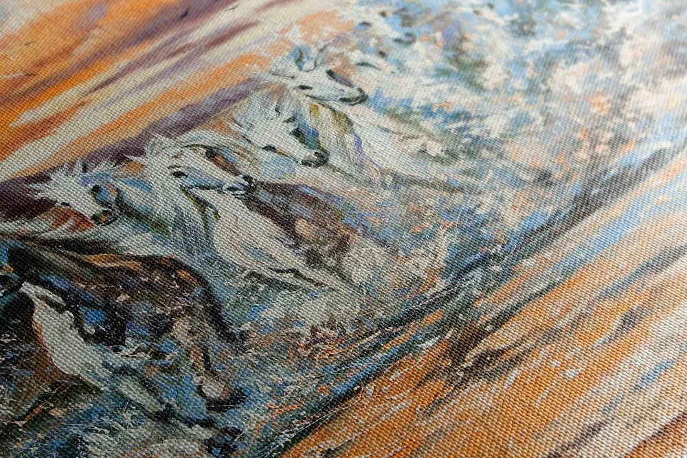 Quadro su tela – Cavalli formati da acqua