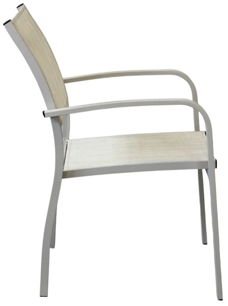 TORRES - poltrona con struttura in alluminio verniciato bianco, antracite, taupe o tortora