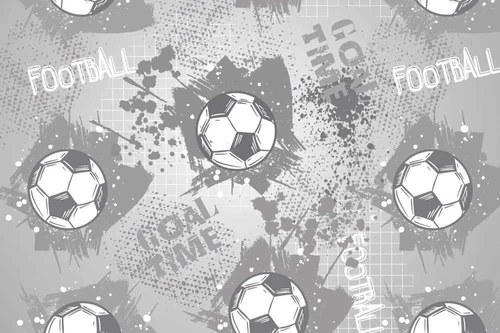Carta da parati – Pallone da Calcio in Grigio