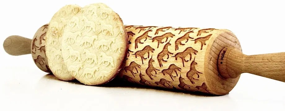 Rullo per pasta in legno goffrato Unicorns - Valek