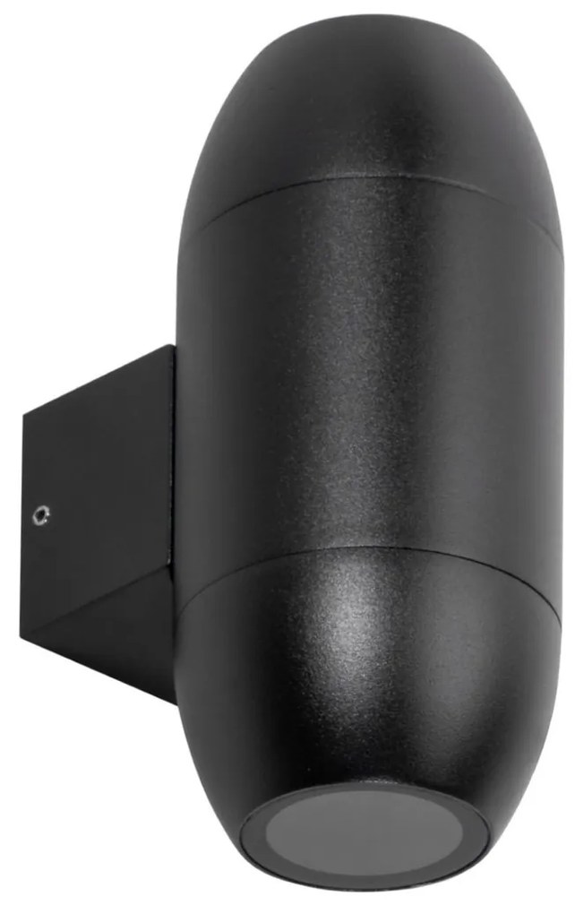 Applique Ovale Bidirezionale IP65 GU10 per esterni Grande - Nera