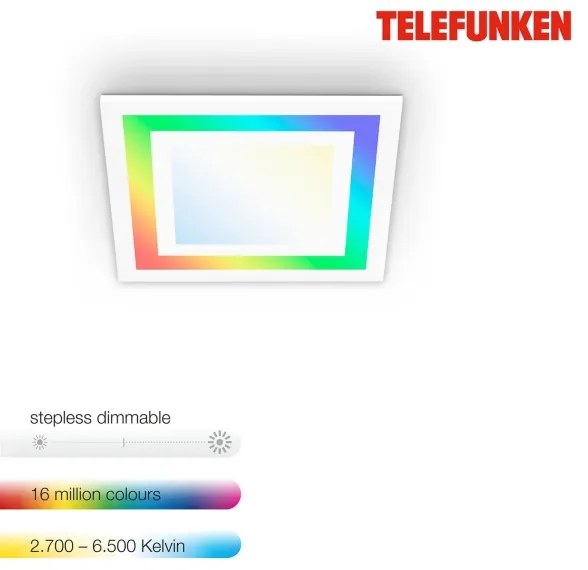 Telefunken 318706TF - Pannello LED dimmerabile LED/18W/230V 3000-6500K + telecomando