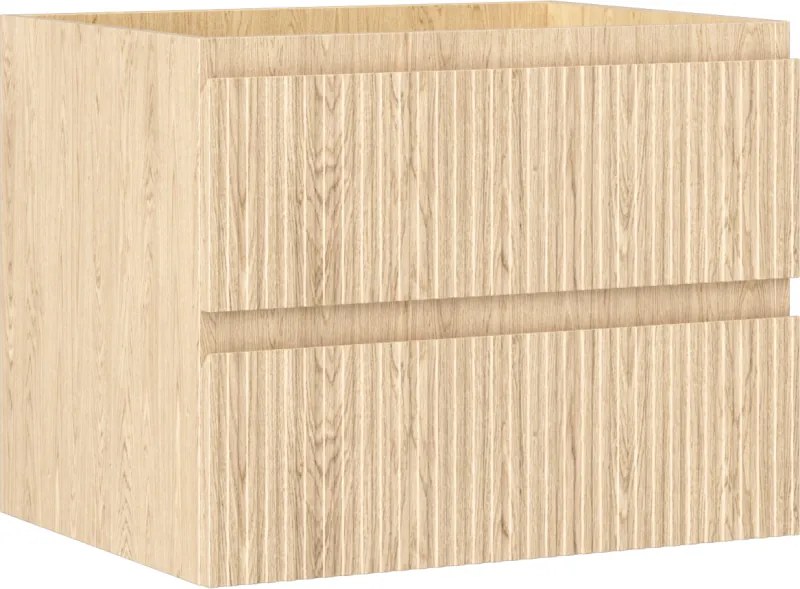 Mexen Rivel mobile da bagno sottolavabo 60 cm, 2 cassetti, scanalato, rovere - 91A20-06047-2-BFF81