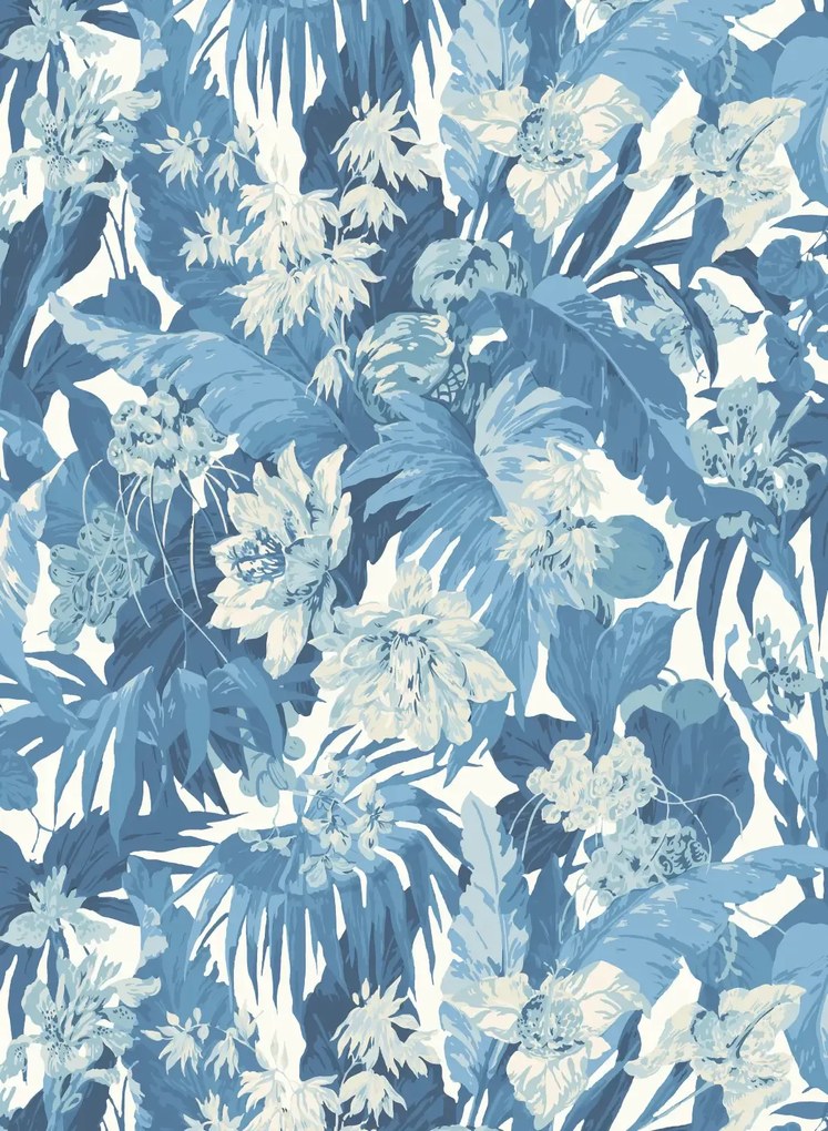 GP & J Baker Carta da parati Tropical Floral - Blue