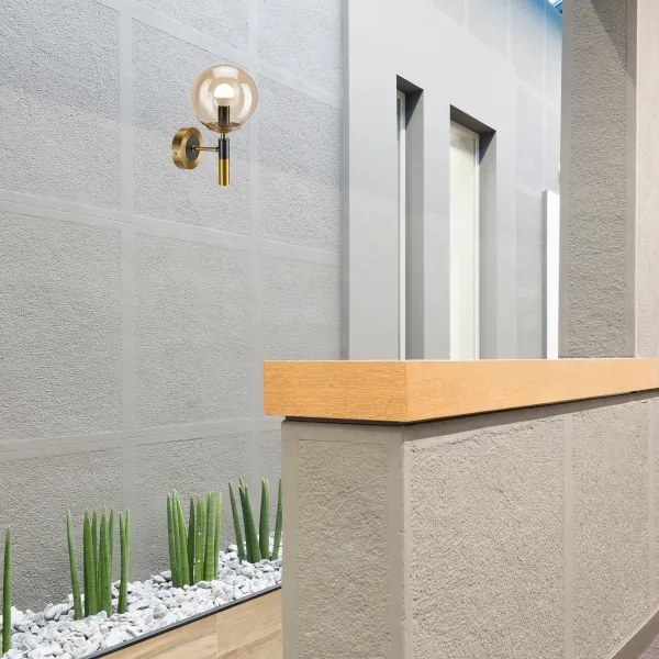 Applique ROLLO 1xE14/5W/230V oro/fumé beige