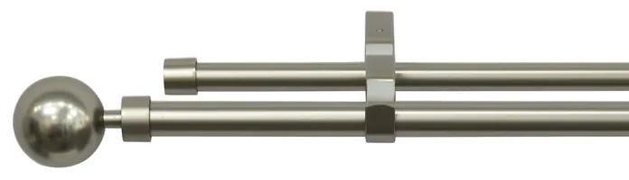 Kit bastone per tenda estensibile da 120 a 210 cm Palla in ferro ottonato nickel Ø 19 mm INSPIRE