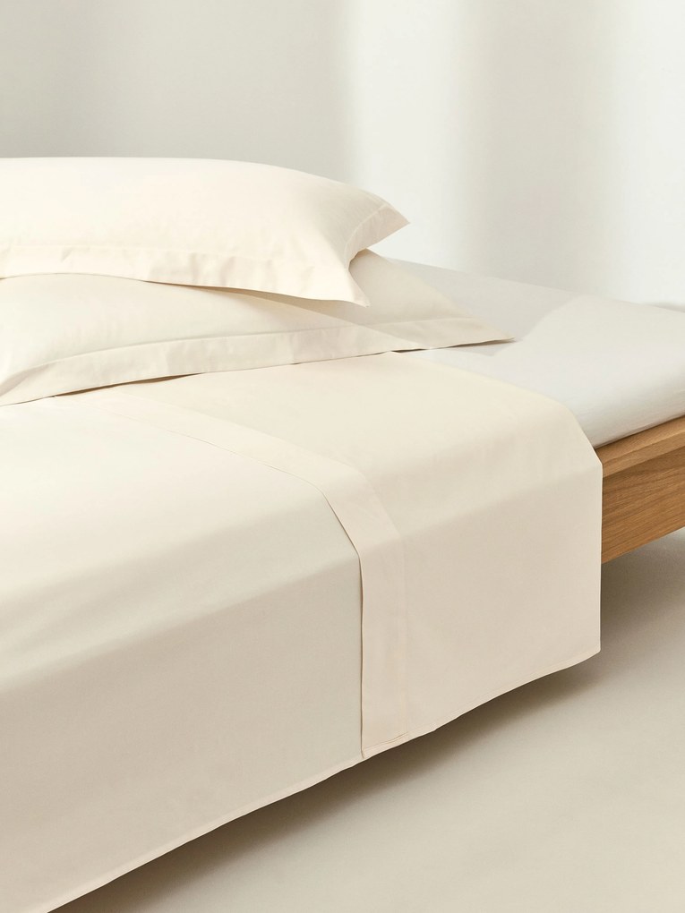 Lenzuolo con angoli topper in raso di cotone Premium