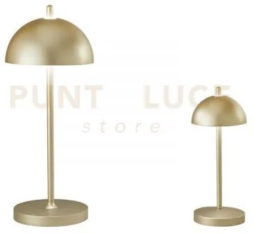 Lampada da tavolo ricaricabile led party oro 1,5w 134lm 3000k dimme...