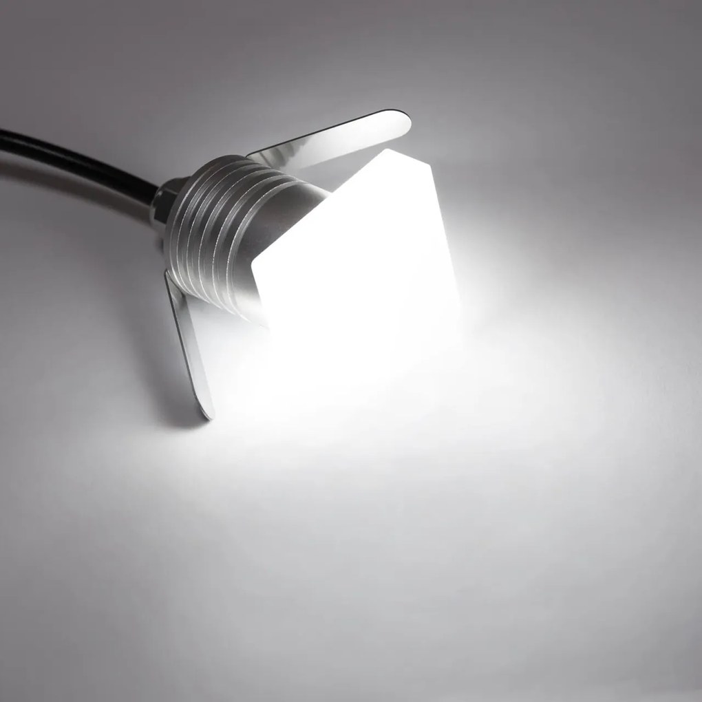 Faretto LED 1W IP65 Quadrato Luce Diffusa - Professional Colore Bianco Naturale 4.000K