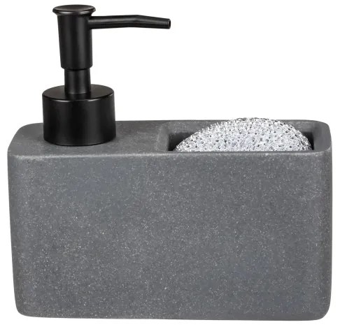 WENKO 54669100 - Dispenser di sapone RESA 14,5x14,3 cm grigio/nero