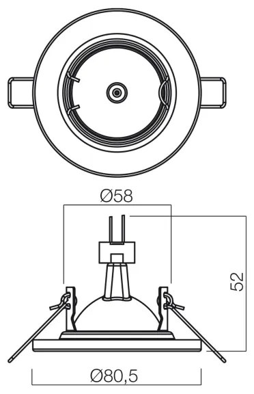Redo 70310 - Lampada da incasso MT 1xGU5,3/50W/12V ottone