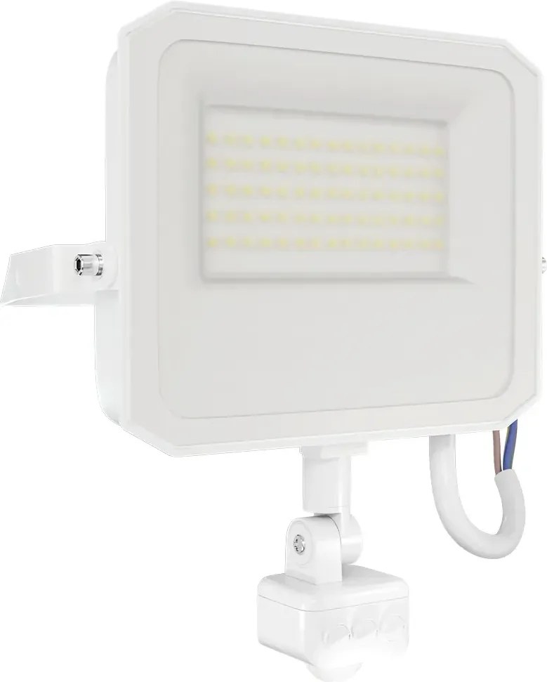 Faro LED 50W IP65 Bianco con Sensore di Movimento e OSRAM chip LED Colore Bianco Caldo 3.000K