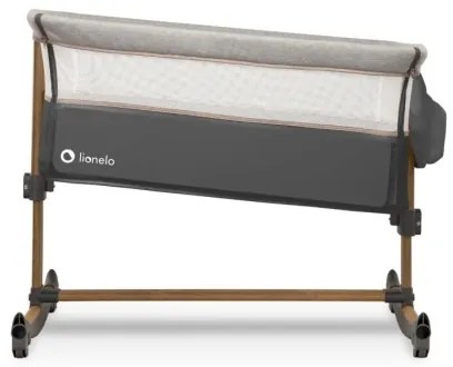 Lionelo - Lettino 3 in 1 per bambini LEONIE grigio/nero