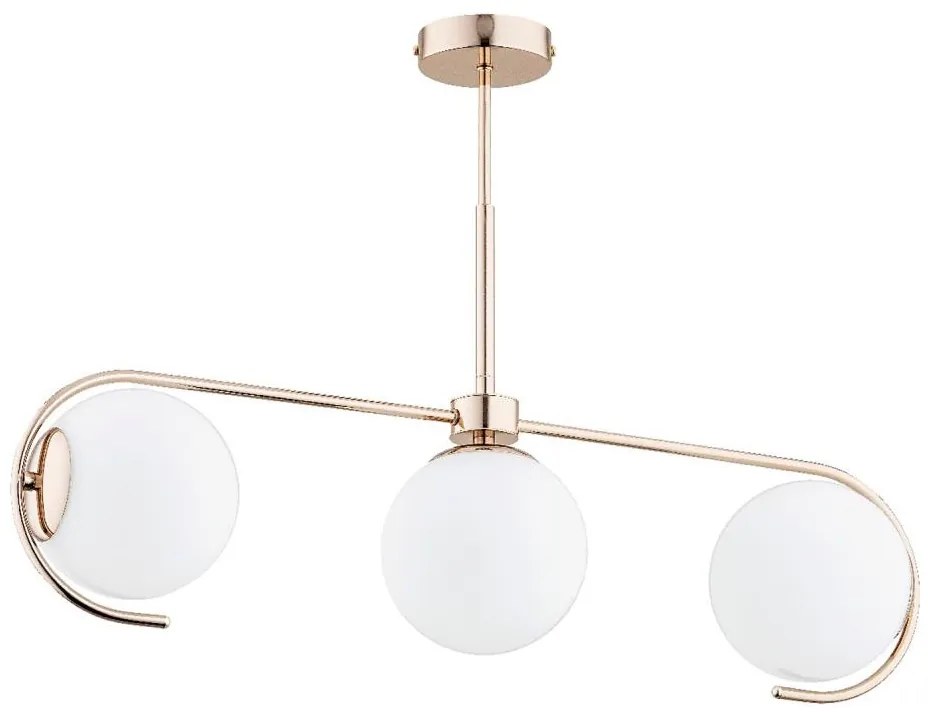 Lampadario a sospensione con supporto rigido ASTANA 3xE14/10W/230V oro