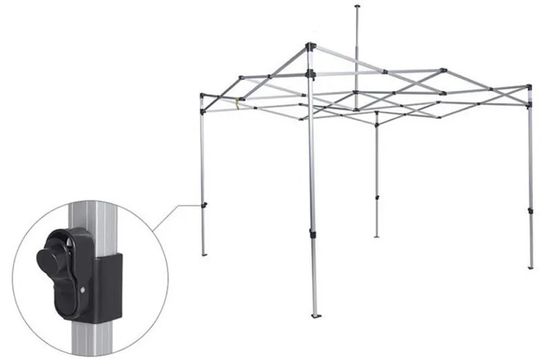 Gazebo 3x3 Master Alluminio - Rosso