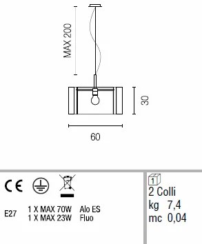 Calligaris lampadario sagitta