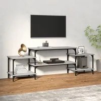 Mobile Porta TV Grigio Sonoma 157x35x52 cm in Legno Multistrato 826323