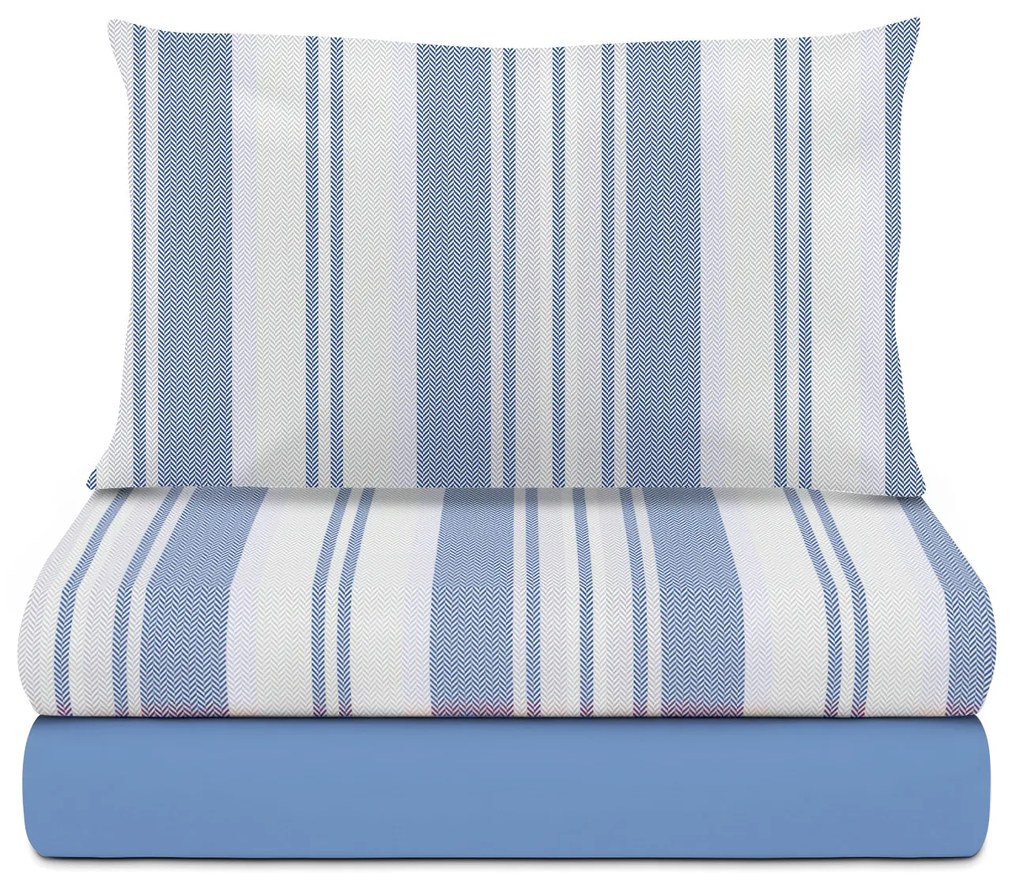 Completo letto singolo Design geometrico blu