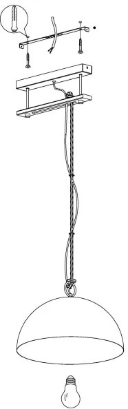 Eglo 43396 - Lampadario sospeso con cavo HODSOLL 1xE27/40W/230V