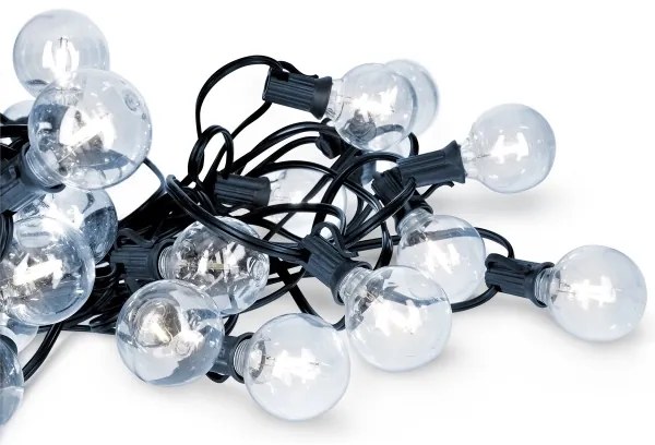 Brilagi - catena decorativa LED da esterno GIRLANDA 25xE12 20m IP44 bianco freddo