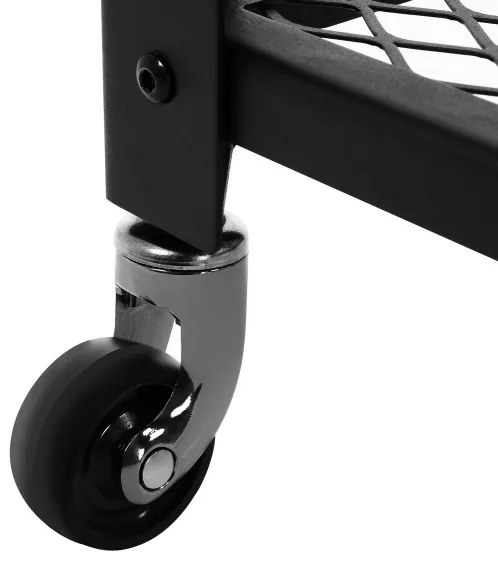 Tavolino da servizio MARGE marrone/nero